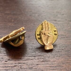 Boy Scout salute pins